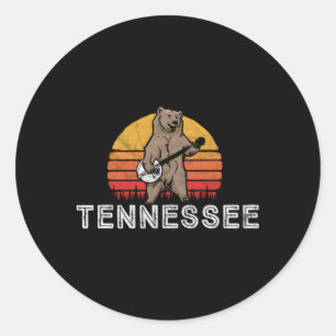Tennessee Bluegrass Banjo Beer Ronde Sticker