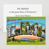 Tennessee Briefkaart Bewegende Aankondiging (Voorkant / Achterkant)