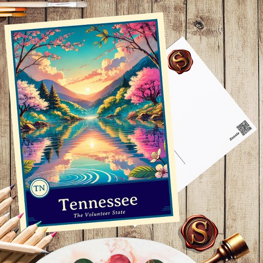 Tennessee | Carte postale ombragée style Anime