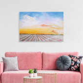 Tennessee Cotton Field Canvas Print (Insitu (Woonkamer))