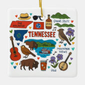 Tennessee Custom Family Trip Keepsake Kerstmis Keramisch Ornament (Voorkant)