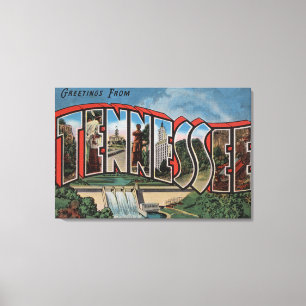 Tennessee (Dam)Large Letter ScenesTennessee Canvas Afdruk