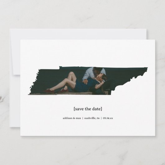 Tennessee Enregistrer le Carte photo de date (Devant)