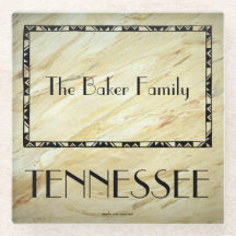 Tennessee familie geschenken Glas Coaster