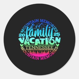 Tennessee Familie Vakantie Road Trip 2025 Mountain Ronde Sticker