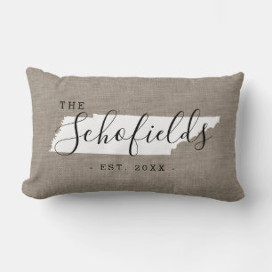 Tennessee Family Monogram State Sierkussen Kussen