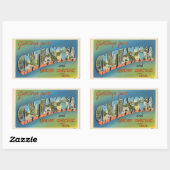 Tennessee, feuille de 4 autocollants Chattanooga (Feuille)