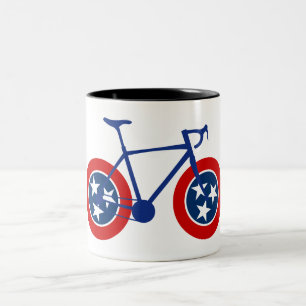 Tennessee Flag Cycling Tweekleurige Koffiemok