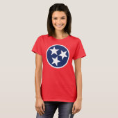 Tennessee Flag Emblem T-shirt (Voorkant volledig)
