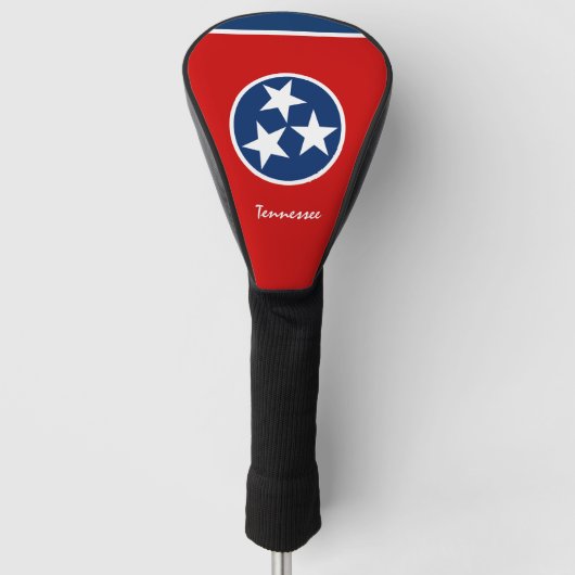 Tennessee Flag Golf Driver Hoesje / Golfing USA Golfheadcover (Voorkant)