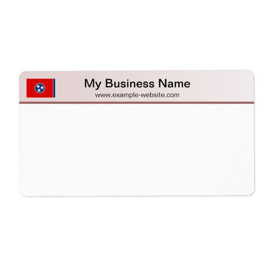 Tennessee Flag Header Verzendlabel (Voorkant)