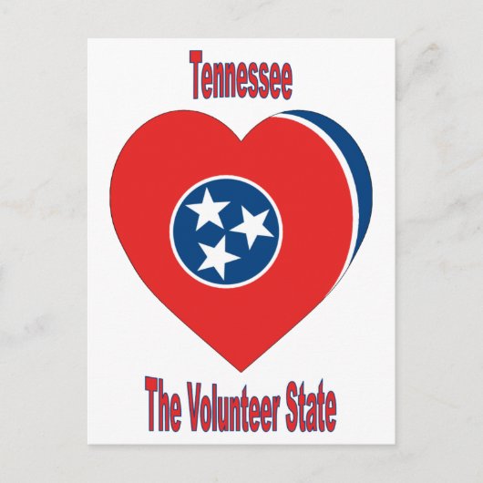 Tennessee Flag Heart Briefkaart (Voorkant)