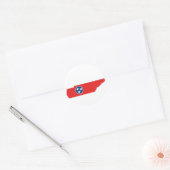 Tennessee Flag Map Ronde Sticker (Envelop)