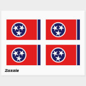 Tennessee Flag Rechthoekige Sticker (Vel)