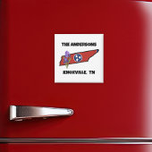 Tennessee Flag & State Flower Iris Aangepaste teks Magneet