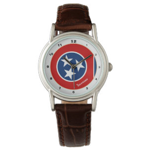 Tennessee Flag & Tennessee mode USA /design Horloge