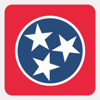 Tennessee Flag Vierkante Sticker