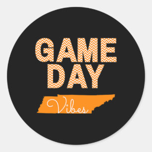 Tennessee Football Game Day Vibes Herfst Tailgate Ronde Sticker