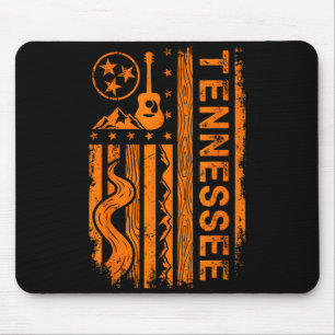 Tennessee Gitaar Bergen Vlag, Vintage Staat Pr Muismat