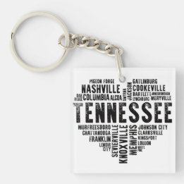 Tennessee Heart Nashville Memphis Alcoa Sleutelhanger