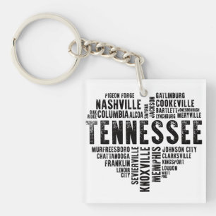 Tennessee Heart Nashville Memphis Alcoa Sleutelhanger