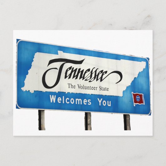 Tennessee heet u welkom Highway Sign Briefkaart (Voorkant)