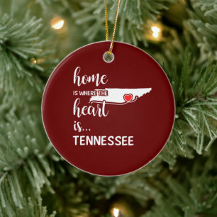 Tennessee home is waar het hart ligt keramisch ornament