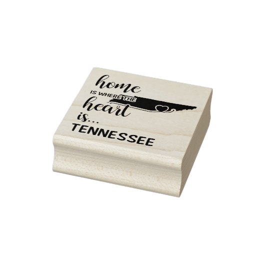 Tennessee home is waar het hart ligt 	rubberstempel (Stempel)