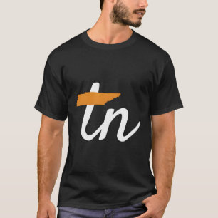 Tennessee Home State Flag Sinaasappel en wit scrip T-shirt