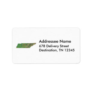 Tennessee Kaart Adres Label