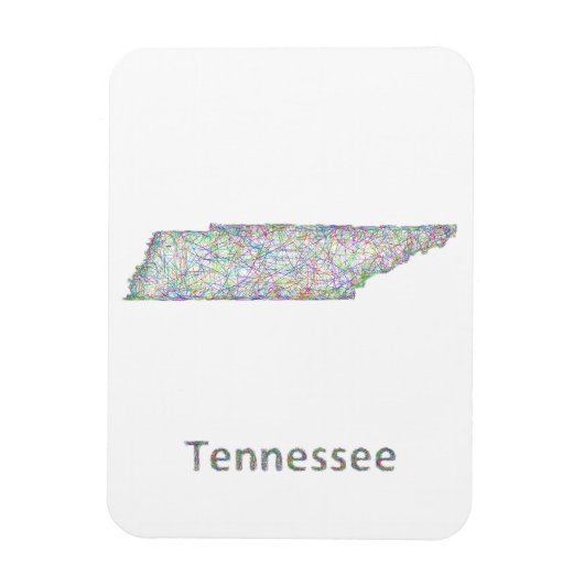 Tennessee kaart magneet (Verticaal)
