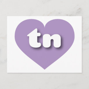 Tennessee lavender hart - Ik hou van tint Briefkaart