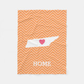 Tennessee Map Home State Love Optioneel hart Fleece Deken (Voorkant)