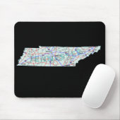 Tennessee Map Mousepad Muismat (Met muis)