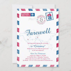 Tennessee naar Duitsland Airmail Verhuizen Kaart