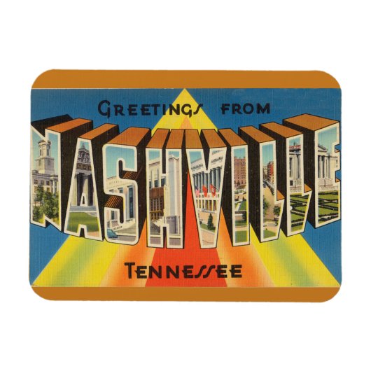 Tennessee, Nashville Magnet Magneet (Horizontaal)