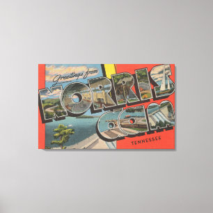 Tennessee - Norris Dam - Grote letterscènes Canvas Afdruk