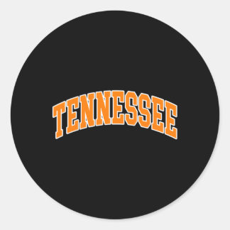 Tennessee Oranje witte tekst Ronde Sticker