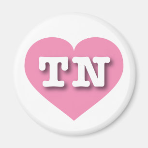 Tennessee Pink Heart - Ik hou van TN Magneet