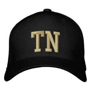 Tennessee Postcode Baseball Pet (zwart/goud)