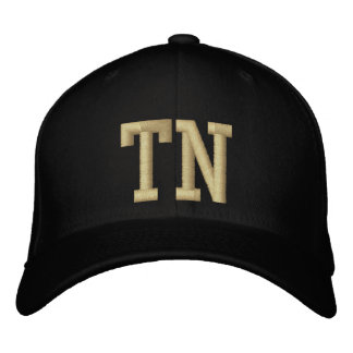 Tennessee Postcode Baseball Pet (zwart/goud)