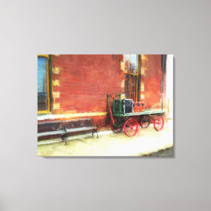 Tennessee Railroad Station  Luggage Cart Canvas Afdruk