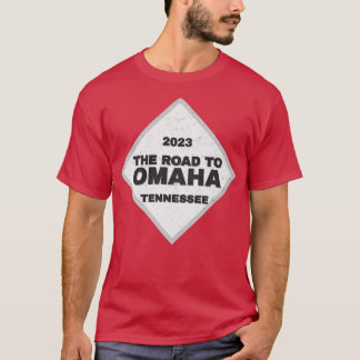 Tennessee Road naar Omaha College Baseball CWS 202 T-shirt