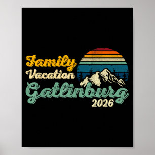 Tennessee rokerige bergen gezinsvakantie 2025 poster