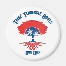 Tennessee Roots Flag Tree Magneet