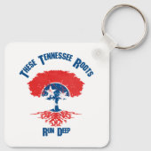 Tennessee Roots Flag Tree Sleutelhanger (Achterkant)