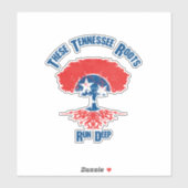 Tennessee Roots Flag Tree Vinyl Decal Sticker (Vel)