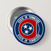 Tennessee Round Emblem Ronde Button 7,6 Cm (Voorkant /achterkant)