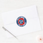 Tennessee Round Emblem Ronde Sticker (Envelop)