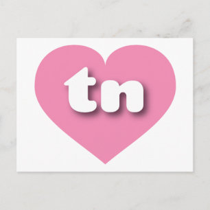Tennessee roze hart - Ik hou van tint Briefkaart